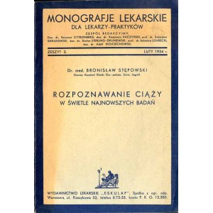 Bronisław Stępowski: Rozpoznawanie ciąży w świetle najnowszych badań, wyd. jedyne 1934