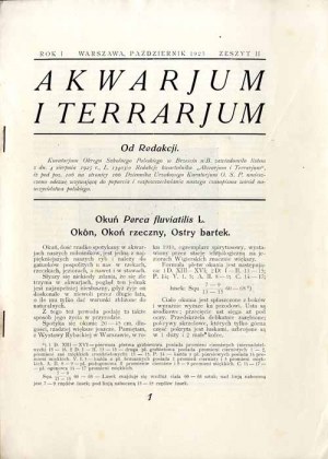 Aquarium and Terrarium. Quarterly. R.1 (1925). Z.2 (October 1925)