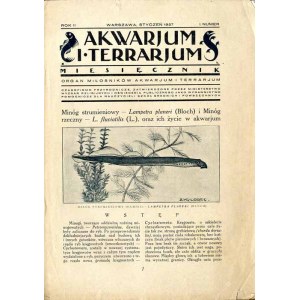 Akwarjum i Terrarjum. Miesięcznik. R.2 (1927). Nr 1 (Styczeń 1927)
