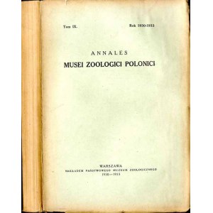 Annales Musei Zoologici Polonici. T.9. Rok 1930-1933