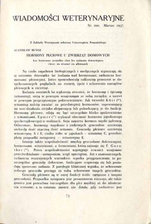 Veterinární novinky. Měsíčník. R.19 (1937). T.16. č. 200 (březen).