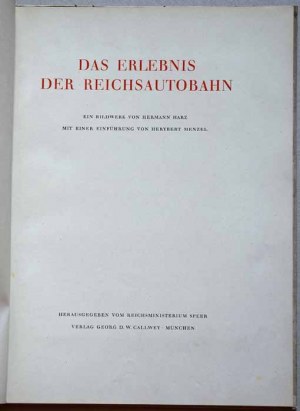 Das Erlebnis der Reichsautobahn, German album from 1943 24 photographs of the highway 45 cm