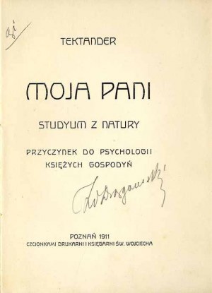 Kazimierz Zimmermann: My Lady. Studio dalla natura. Un contributo alla psicologia delle casalinghe sacerdotali, 1911