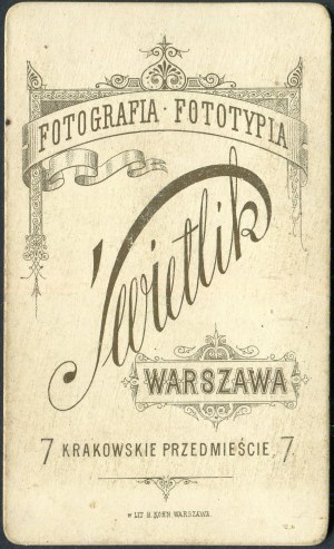 WARSAW, Cardboard photograph from atelier Swietlik