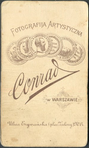 WARSZAWA, Fotografia kartonikowa z atelier Conrad