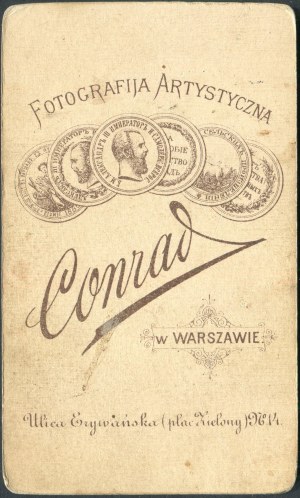 WARSZAWA, Fotografia kartonikowa z atelier Conrad