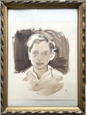 Waclaw Siemi±tkowski (1896-1977), Portrait of a boy, 1970s.