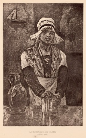 Felicien Rops (1833 - 1898), Katyna pilotów (La Cantiniere des Pilotes), Paryż, 1905