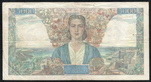 France. 5000 Francs 1945