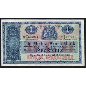 Scotland. British Linen Bank 1 Pound 1952