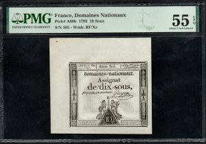 Francie. Domaines Nationaux 10 Sols 1793