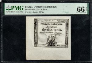 Francúzsko. Domaines Nationaux 10 Sols 1793