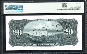 Meksyk. Banco de Guerrero 20 Pesos 1914