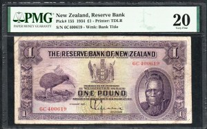 New Zealand. 1 Pound 1934