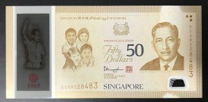 Singapur. Pamätný list 50 dolárov 2015