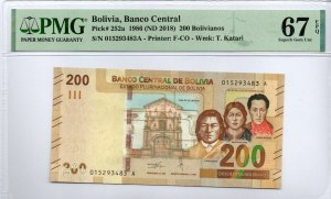 Bolivie. 200 Bolivianos 2018