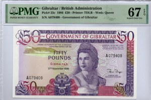 Gibraltar. 50 funtów 1986