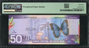 Costa Rica. 50000 Colones 2009 Spécimen