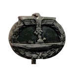 KRIEGSMARINE WW2 U-BOAT WAR BADGE LAPEL PIN #2