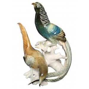The pair of pheasants by Johann Karl Ens around 1910