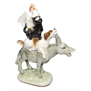 Karl Tutter - Hutschenreuther - Town Musicians of Bremen Figurine - Porcelain