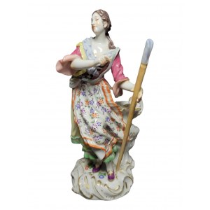 Sculpture Shepherdess, Meissen.