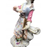 Sculpture Shepherdess, Meissen.
