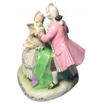 Antike Figurine Dresden Potschappel Spitze Rokoko Paar