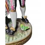 MEISSEN, Man and woman on oval base on grass