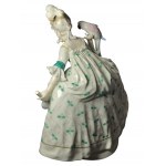 Figurine of a lady with a parrot, Karl Ens, Volkstedt-Rudolstadt, 1930 ca