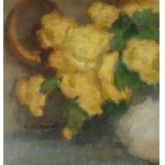 Alfons KARPIŃSKI (1875-1961), Martwa natura z żółtymi różami i filiżanką