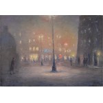 Soter August JAXA-MAŁACHOWSKI (1867-1952), Krakowski Rynek nocą (1933)