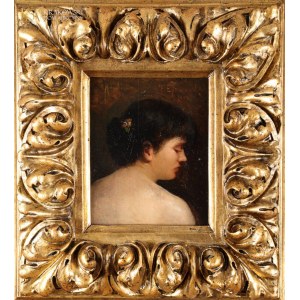 Franciszek EJSMOND (1859-1931), Nieznajoma z kwiatem we włosach (1882)