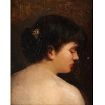 Franciszek EJSMOND (1859-1931), Nieznajoma z kwiatem we włosach (1882)