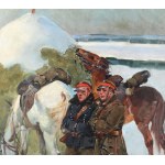 Jerzy KOSSAK (1886-1955), Odpoczynek ułanów (1928)