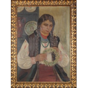 Teodora MUKUŁOWSKA (1880-1946), Hucułka z wiankiem