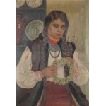 Teodora MUKUŁOWSKA (1880-1946), Hucułka z wiankiem