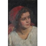 Simon GLÜCKLICH (1863-1943), Kobieta w czerwonej chuście
