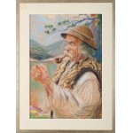 Stanisław GÓRSKI (1887-1955), Góral odpalający fajkę