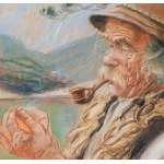 Stanisław GÓRSKI (1887-1955), Góral odpalający fajkę