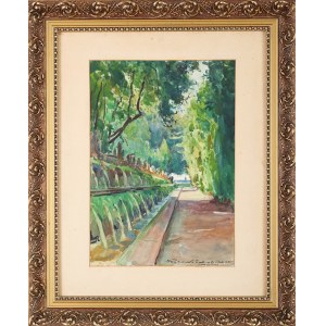 Stanisław JANOWSKI (1866-1942), Cento Fontane w ogrodach Villa d'Este w Tivoli (1925)