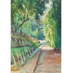 Stanisław JANOWSKI (1866-1942), Cento Fontane w ogrodach Villa d'Este w Tivoli (1925)