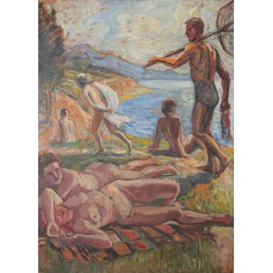 Michał REKUCKI (1884-1971), Na plaży