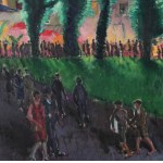 Ludwik LESZKO (1890-1957), Letni wieczór na Plantach (1932)