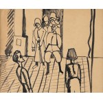 Jonasz STERN (1904-1988), Nalot (szkic do cyklu Getto lwowskie) (ok. 1950)