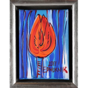 Edward DWURNIK (1943-2018), Czerwony tulipan (2017)