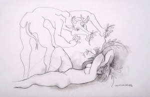 Krystyna SADOWSKA (1909 -1994), Erotic scene; 1984