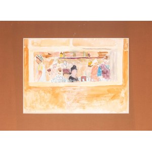 Juliusz STUDNICKI (1906 - 1978), Window to the kitchen in the plastics café; 1943
