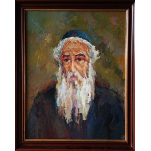 Sławomir Mieleszko (1938-2021), Stary Żyd w jarmułce, 1998