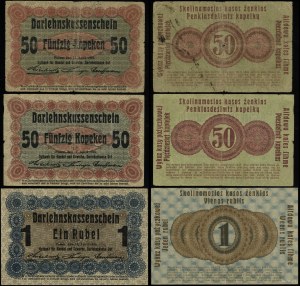 Polsko, sada: 2 x 50 kopějek a 1 rubl, 17.04.1916, Poznaň